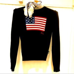 POLO Ralph Lauren Navy Flag Sweater SzXS
